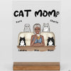 Personalisierte Geschenke für Katzenliebhaber - Acryl Adventure - Cat mom mit vier Katzen