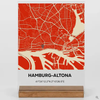 Personalisierte Acrylglas-Stadtkarte, kreative Wandgestaltung, Detailreichtum