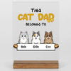 Personalisierte Geschenke für Katzenliebhaber - Acryl Adventure - Cat dad mit drei Katzen