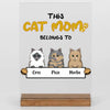 Personalisierte Geschenke für Katzenliebhaber - Acryl Adventure - Cat mom mit drei Katzen