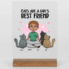 Katzenliebhaber Geschenk - Cats are girls best friend - Acryl Adventure