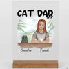 Geschenke für Katzenbesitzer - Personalisierte Geschenke - Acryl Adventure - cat dad mit hund