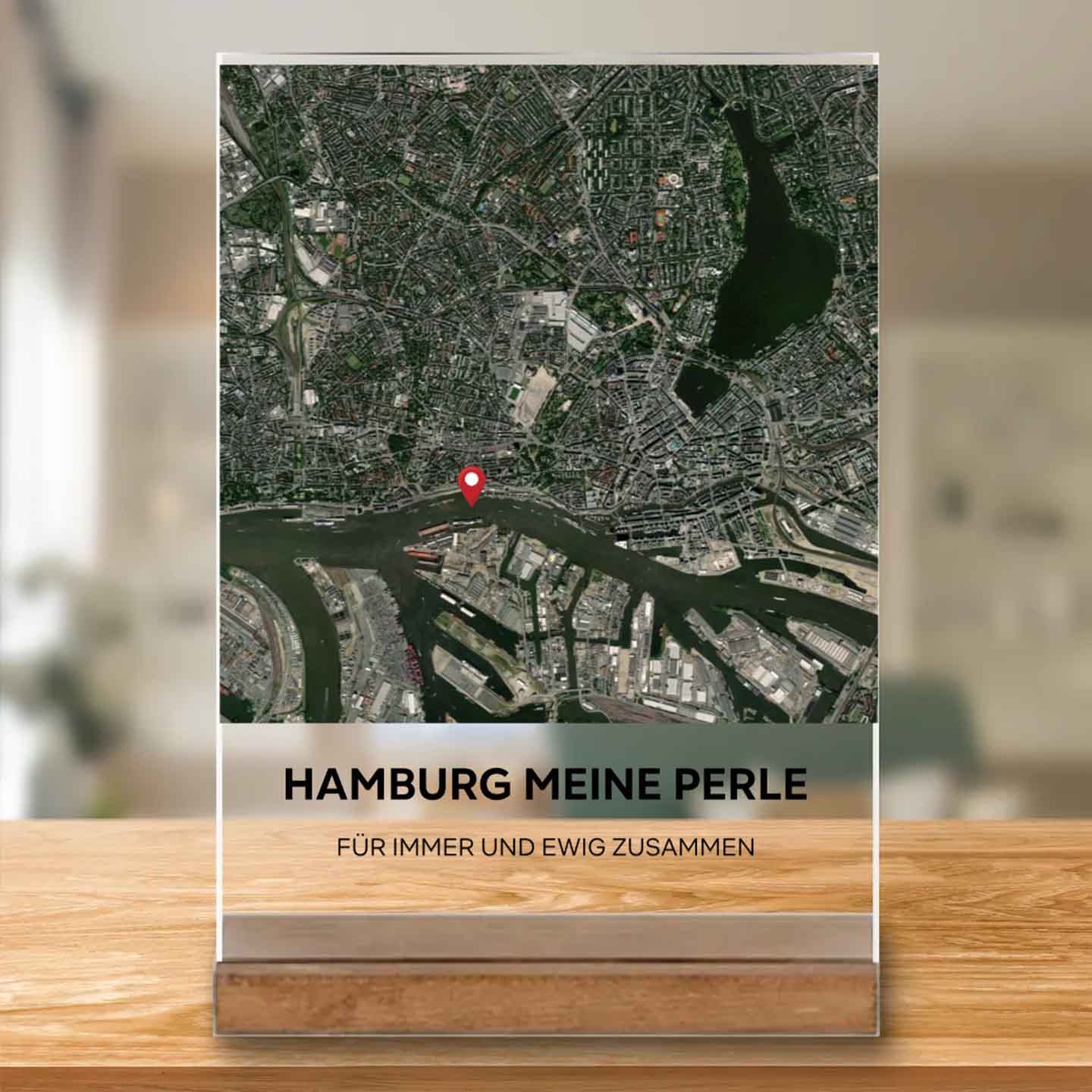 Hamburg Souvenir - Personalisierte Stadtkarte - Acryl Adventure